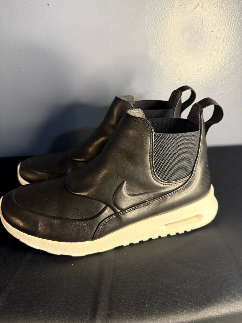 Nike Black air max slip on boots